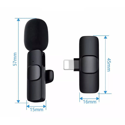 Lavalier Microphone Wireless Audio Video Recording Mini Mic For